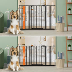 keny auto-close walk-through gate keeps doors safely shut with hands-free access.