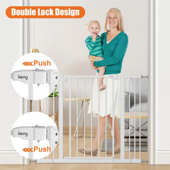 Keny baby gate installs quickly without tools due to pressure mounted design
