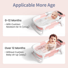 Kerbwry baby bath tub with soft towel ready for cozy bath time