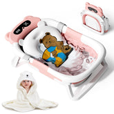 Kerbwry collapsible baby bathtub folded for compact storage