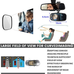 KERHAND BPA-free shatterproof mirror provides durable safety for infant car use.