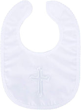 KESICI Baptism Bib soft cotton close-up, plush feel and absorbency for drool.