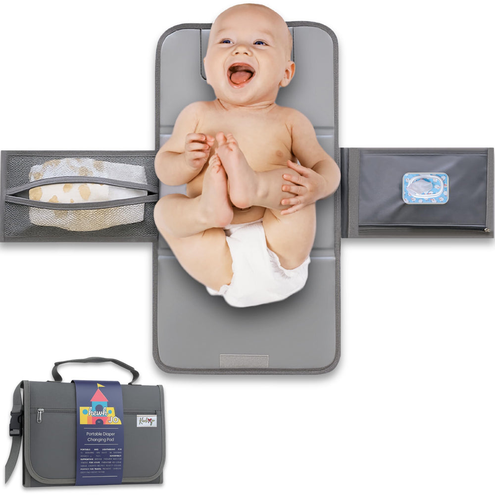 Kewh Jo portable changing pad folded clutch for compact travel storage