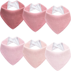 Kewlife Gift Muslin Baby Bibs flat lay reveal soft absorbent fabric for drool protection