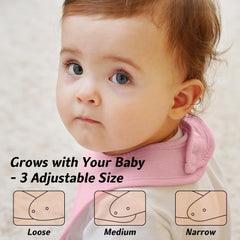 Kewlife gift muslin baby bibs 8-pack back quick-dry fleece detail demonstrates all-day dry feel.