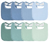 Kewlife Gift Muslin Baby Bibs front close-up showing soft absorbent fabric.