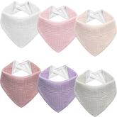 Kewlife gift Muslin Baby Bibs front view, soft absorbent fabric for drool protection