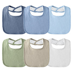 Kewlife Gift muslin bibs front view with soft cotton and quick-dry back for absorbency