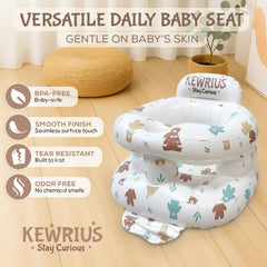 Kewrius inflatable baby seat made from BPA-free PVC for safe use