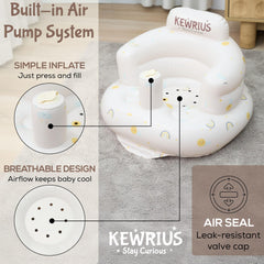 Kewrius Inflatable Baby Seat Sky Chair sit-up use supports upright play and storytelling