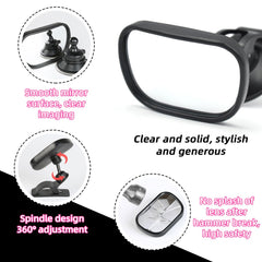 Kewucn baby car mirror suction and clip install on windshield or visor