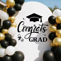 KEWUFD Congrats Grad wall decal with 2026 design enhances wall decor for a festive backdrop.