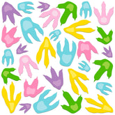 KFPPLXQ dinosaur footprints floor decal in bright colors for kid-friendly playrooms.