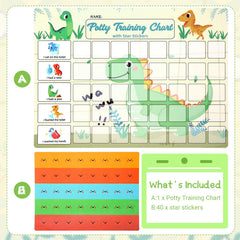 Khlerox magnetic stickers provide tactile feedback to reinforce bathroom habits.