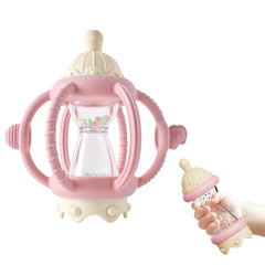 KIAANS baby carousel teether with silicone rings soothes sore gums.