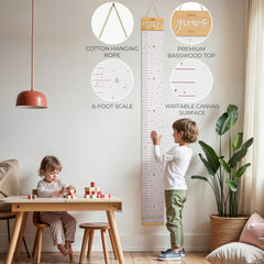 KIBAGA growth-chart-basswood-plywood emphasizes sturdy build to withstand growth spurts.