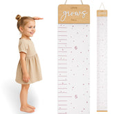 KIBAGA growth-chart-wall-hanging beige design for nursery decor and milestone tracking.