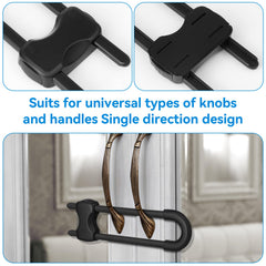 Kickic cabinet locks adjustable-u-shape adapts to knobs and handles