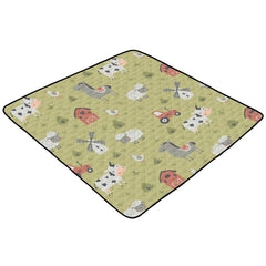 KICPOAY baby play mat animals scene provides soft cushioning during crawling and cruising