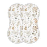 KICPOAY burp cloths 22x11 flatlay show soft cotton texture and generous size
