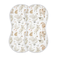 KICPOAY burp cloths 22x11 flatlay show soft cotton texture and generous size