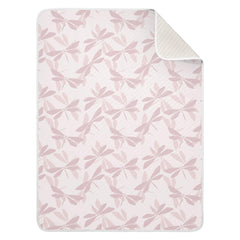 KICPOAY dragonfly swaddle pink-purple β soft cotton blanket for cozy newborn cuddling