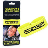 KID !N CAR neon slap band front view for high-visibility reminder in vehicles