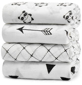 KiddyCare baby muslin swaddle blanket pack front view shows soft cotton perfect for newborn swaddling.