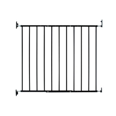 KidCo Safeway gate at top of stairs showing no bottom bar for trip-free passage.