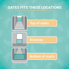 KidCo universal installation kit optional for adjusting gate fit on complex stairs.