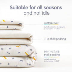 KIDDA swaddle triangular windproof hood for protecting baby's head.