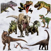 Kiddale dinosaur wall sticker sheet adds playful wall art to a kid's room and is removable.