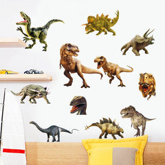 Kiddale dinosaur wall stickers large dino detail creates a focal point in a nursery.