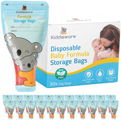 Kiddieware stand up baby formula bags for easy freezer organization