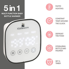 Kiddieware bottle warmer 24-hour warming preserves milk at consistent temperature