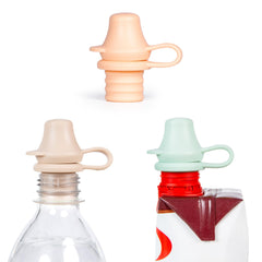 Kiddikap Original Topper pastel bottle top keeps drinks spill-free on the go.
