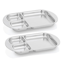Kiddobloom education-series divided plates—two compartments support portion control during meals.