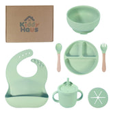 Kiddy Haus divided suction plate keeps foods separate for tidy meals