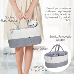 KiddyCare diaper caddy foldable storage for compact off-season storage or travel.