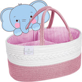 KiddyCare Woven Diaper Caddy handle for easy portability during quick trips.