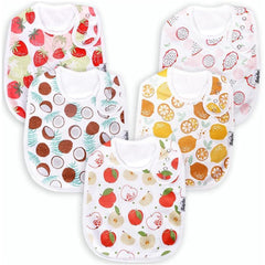 KiddyStar bib front view shows soft organic cotton for sensitive skin and dry daily relief.