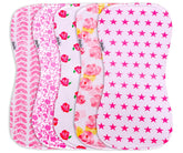 KiddyStar burp cloths pack front view showing soft organic cotton for baby comfort.