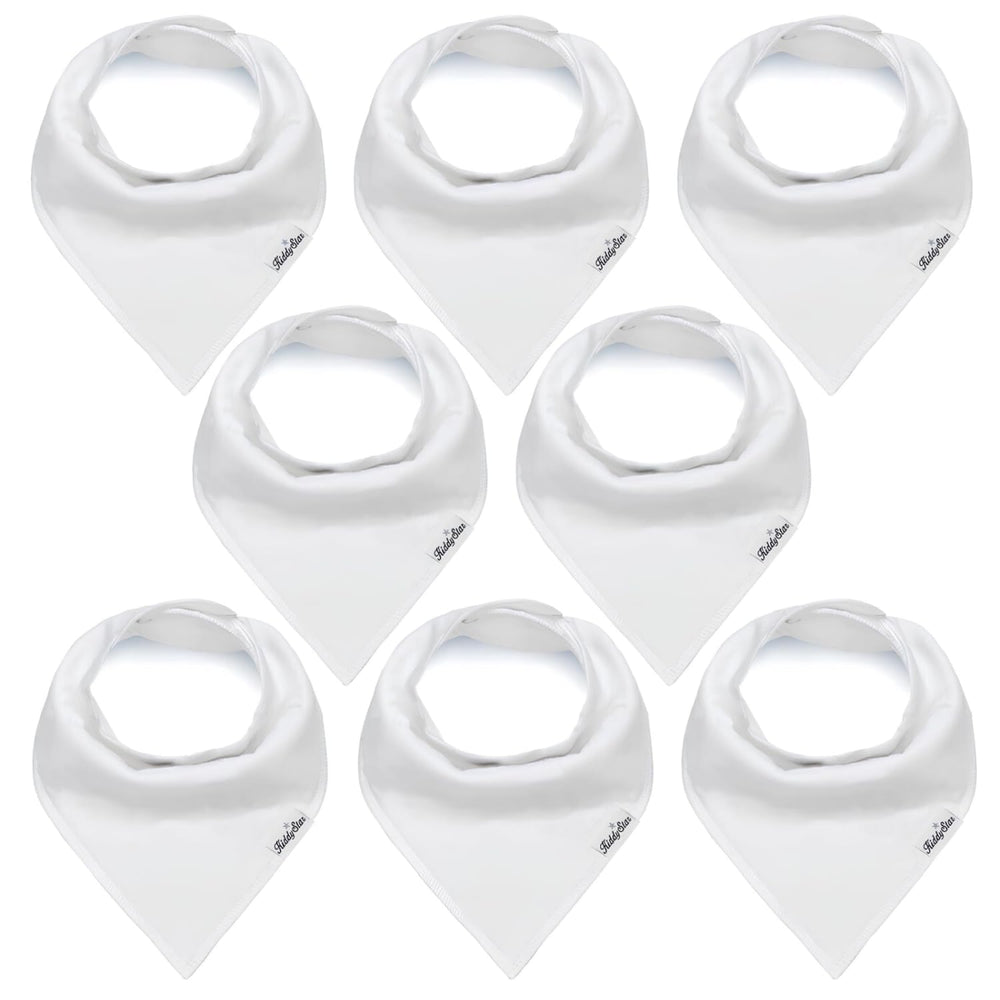 Kiddystar organic cotton bib front view shows soft fabric ideal for sensitive skin