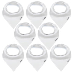Kiddystar organic cotton bib front view shows soft fabric ideal for sensitive skin