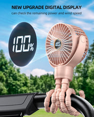 KIDEE clip-on design secures to a stroller for hands-free cooling.