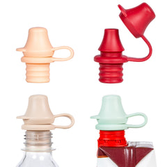 Kiddikap Original pastel 4-pack packaging view shows an on-the-go spill-proof solution.