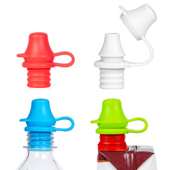 KIDDIKAP Original topper cap in bottle enables spill-resistant sipping for kids and adults