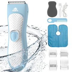 KIDIRA baby hair clippers front view, compact cordless design for gentle home trimming.