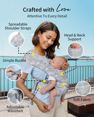 Kidira ergonomic M-position promotes healthy hips while wearing comfortably