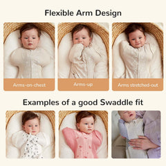 KIDIRA Transition Swaddle Jungle moisture-wicking fabric keeps baby dry.